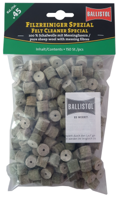 Ballistol Filzreiniger Spezial, Kal. .45 (150Stk)