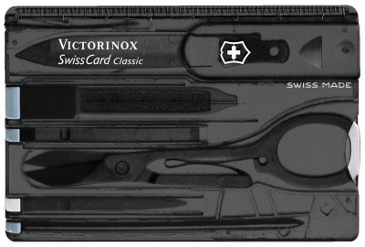 VICTORINOX Swiss Card Onyx grau transparent