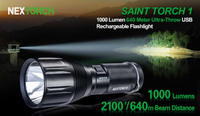 Nextorch Lampe Saint Torch1, LED 1000Lumen/5h