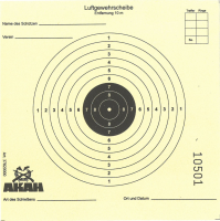 60.4042 - Akah Luftgewehrscheiben mit 10 Ringen 12x12cm