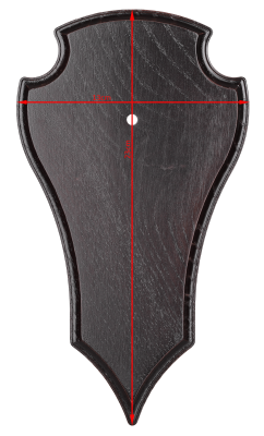 ABL Trophäenschild 23x13cm spitz für Rehbock