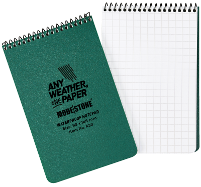 Modestone all weather notepad 96x148mm/50, green