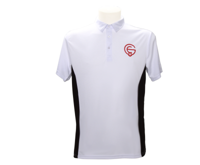 G+E Polo shirt, Unisex white/black XS-3XL