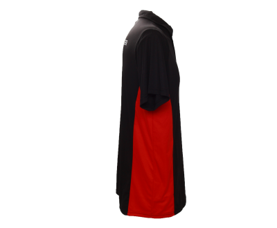 G+E Polo Shirt, Unisex schwarz/rot XS-3XL