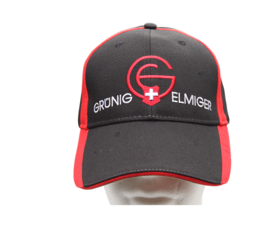 G+E Cap black/red, One Size with Velcro-strip