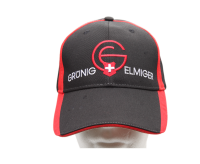 97.8040 - G+E Cap black/red, One Size with Velcro-strip