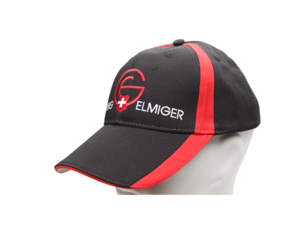G+E Cap black/red, One Size with Velcro-strip