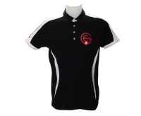 G+E Polo Shirt, Unisex schwarz/weiss XS-3XL